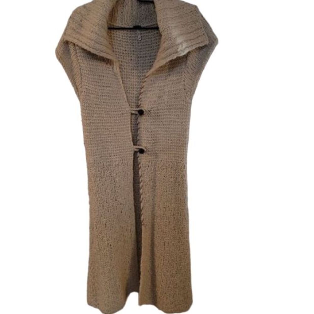 Free People Cardigan Vest full‎ length, Duster, Wool Blend size Medium